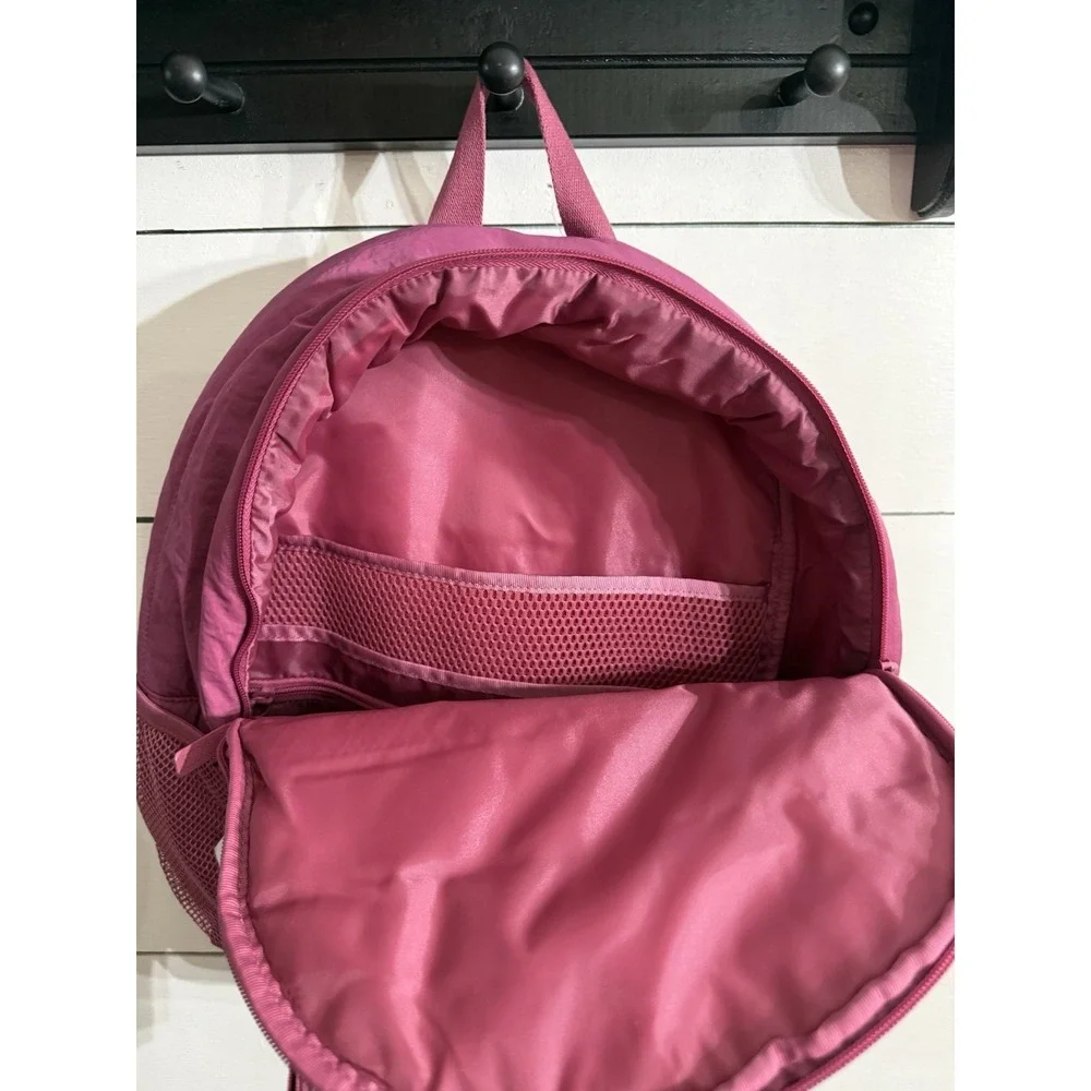 Victoria's Secret PINK Backpack Quilted Puffer Solid Hot Pink Rose‎ NWT Laptop